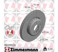 2x Disco freno ventilazione interna 150.2911.32 ZIMMERMANN per BMW 4 Cabriolet 3