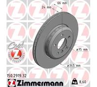 2x Disco freno ventilazione interna 150.2919.32 ZIMMERMANN per BMW 3 Touring 3
