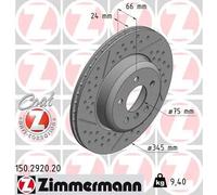 2x Disco freno ventilazione interna 150.2920.20 ZIMMERMANN per BMW 3 3 Touring