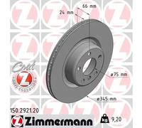 2x Disco freno ventilazione interna 150.2921.20 ZIMMERMANN per BMW 1 3 3 Touring
