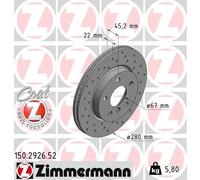 ZIMMERMANN 150.2926.52 Disco freno