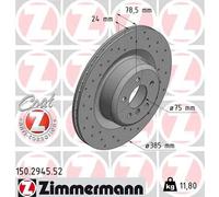 2x Disco freno ventilazione interna 150.2945.52 ZIMMERMANN per BMW X6 X5
