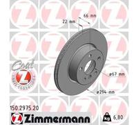 2x Disco freno ventilazione interna 150.2975.20 ZIMMERMANN per BMW 3 3 Touring