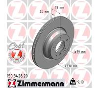 2x Disco freno ventilazione interna 150.3428.20 ZIMMERMANN per BMW 3 3 Touring 1