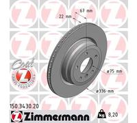 ZIMMERMANN Dischi Freno 150.3430.20 Freni a Disco,Dischi Dei Freni BMW,3 Touring (E91),3 Sedan (E90),X1 (E84),3 Coupe (E92),3 Cabrio (E93)
