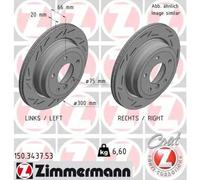2x Disco freno ventilazione interna 150.3437.53 ZIMMERMANN per BMW 3 Touring X1