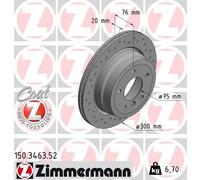 2x Disco freno ventilazione interna 150.3463.52 ZIMMERMANN per BMW 1 Coupé