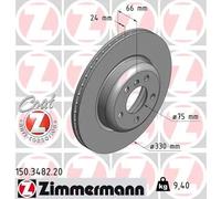 2x Disco freno ventilazione interna 150.3482.20 ZIMMERMANN per BMW 5 5 Touring