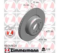 2x Disco freno ventilazione interna 150.3490.20 ZIMMERMANN per BMW Z4 Roadster