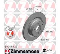 2x Disco freno ventilazione interna 150.3498.20 ZIMMERMANN per BMW 1 3 3 Touring