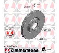 2x Disco freno ventilazione interna 230.6266.20 ZIMMERMANN per IVECO
