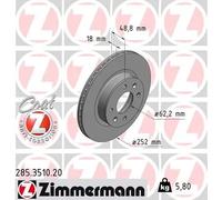 ZIMMERMANN 285.3510.20 Disco freno