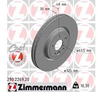 ZIMMERMANN Discofreno per JAGUAR LAND ROVER JAGUAR (CHERY) 290.2269.20
