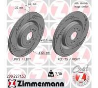 2x Disco freno ventilazione interna 290.2271.53 ZIMMERMANN per LAND ROVER JAGUAR