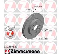 2x Disco freno ventilazione interna 320.3802.20 ZIMMERMANN per KIA