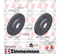 2x Disco freno ventilazione interna 320.3803.53 ZIMMERMANN per KIA HYUNDAI