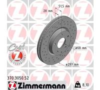 2x Disco freno ventilazione interna 370.3050.52 ZIMMERMANN per MAZDA CX-5