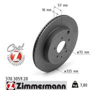 ZIMMERMANN 370.3059.20 Disco freno