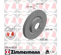 2x Disco freno ventilazione interna 370.4408.20 ZIMMERMANN per MAZDA CX-30