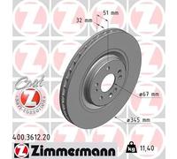ZIMMERMANN 400.3612.20 Disco freno