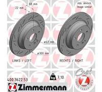 2x Disco freno ventilazione interna 400.3622.53 ZIMMERMANN per MERCEDES-BENZ CLS