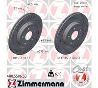 2x Disco freno ventilazione interna 400.5506.53 ZIMMERMANN per MERCEDES-BENZ