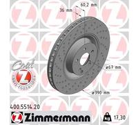 2x Disco freno ventilazione interna 400.5514.20 ZIMMERMANN per MERCEDES-BENZ