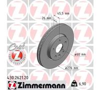 2x Disco freno ventilazione interna 430.2621.20 ZIMMERMANN per OPEL CHEVROLET