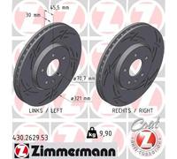2x Disco freno ventilazione interna 430.2629.53 ZIMMERMANN per OPEL ASTRA J GTC