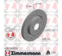 2x Disco freno ventilazione interna 430.2630.52 ZIMMERMANN per OPEL