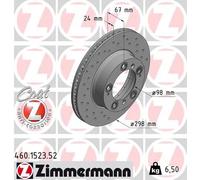 2x Disco freno ventilazione interna 460.1523.52 ZIMMERMANN per PORSCHE BOXSTER
