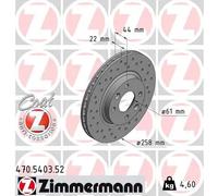2x Disco freno ventilazione interna 470.5403.52 ZIMMERMANN per RENAULT DACIA