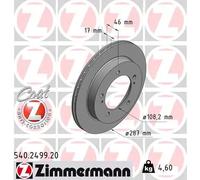 ZIMMERMANN 540.2499.20 Disco freno
