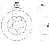 2x Disco freno ventilazione interna 8DD 355 103-221 HELLA per MAZDA FORD USA