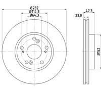 2x Disco freno ventilazione interna 8DD 355 110-631 HELLA per HONDA STREAM CR-Z