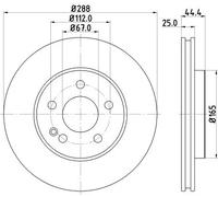 Disco Freno Hella 8DD 355 111-081 Pro per Mercedes Benz Mercedes Benz Evobus