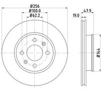 HELLA 8DD 355 112-471 Disco freno