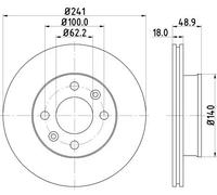 2x Disco freno ventilazione interna 8DD 355 112-791 HELLA per KIA HYUNDAI