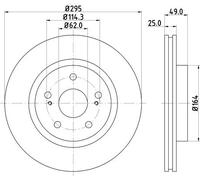 2x Disco freno ventilazione interna 8DD 355 113-621 HELLA per SUZUKI