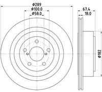 HELLA 8DD 355 115-121 Disco freno