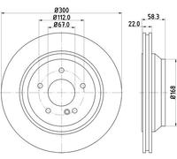 2x Disco freno ventilazione interna 8DD 355 115-391 HELLA per MERCEDES-BENZ SL