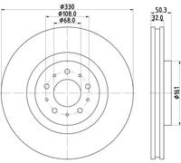 HELLA 8DD 355 115-591 Disco freno