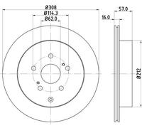 Hella Disco freno 8DD 355 116-781 ventilazione interna 2 pezzi per SUZUKI