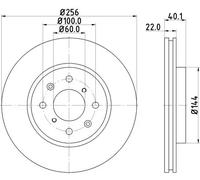 Disco Freno Hella 8DD 355 117-371 Pro per Audi Suzuki Assale Anteriore