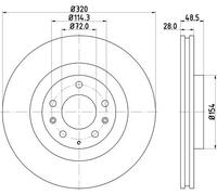 2x Disco freno ventilazione interna 8DD 355 118-201 HELLA per MAZDA FORD USA