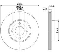 2x Disco freno ventilazione interna 8DD 355 118-291 HELLA per NISSAN MICRA IV