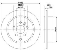 2x Disco freno ventilazione interna 8DD 355 118-921 HELLA per LAND ROVER