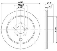 2x Disco freno ventilazione interna 8DD 355 122-281 HELLA per SUBARU TOYOTA
