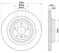 2x Disco freno ventilazione interna 8DD 355 122-561 HELLA per MERCEDES-BENZ GLE