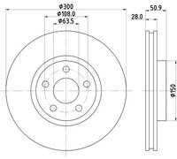 2x Disco freno ventilazione interna 8DD 355 125-511 HELLA PAGID per FORD S-MAX